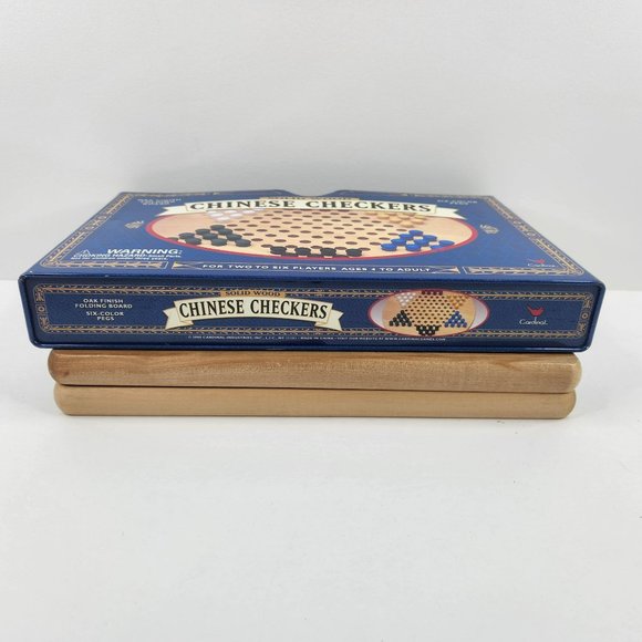 Cardinal Chinese Checkers Game Folding Solid Wood Board Metal Case Holder 1841 - Picture 6 of 7